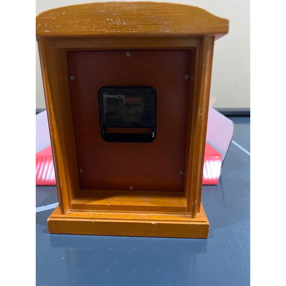 Seiko Wood Mantle Clock QXG335ZLH Quartz Analog Tabletop Desk Timepiece Brown